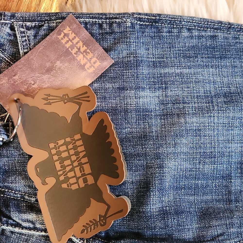 Antik Embroidered Pocket Bootcut Dark Wash Jeans - Picture 7 of 9